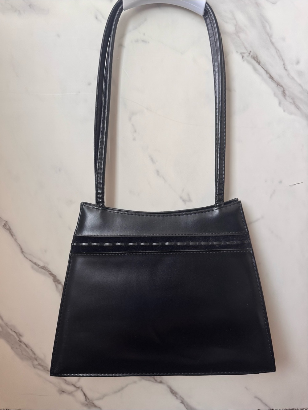 Elegant Black Patent Shoulder Bag
